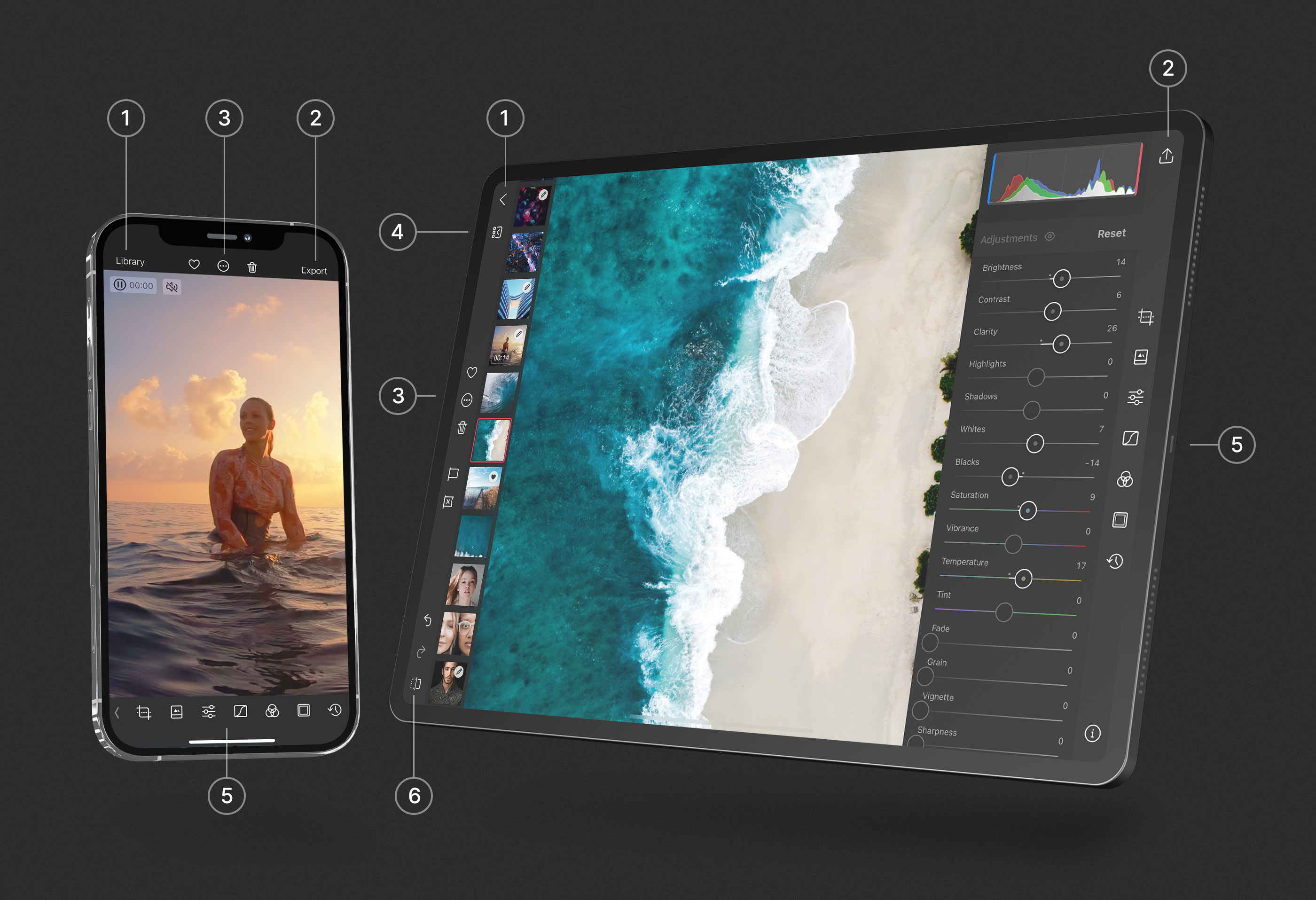 Darkroom photo editor on iPhone and iPad
