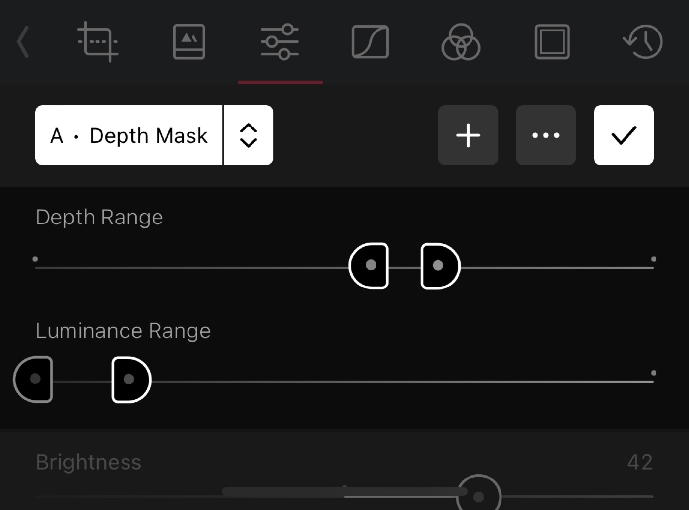 Combine radial and range masks