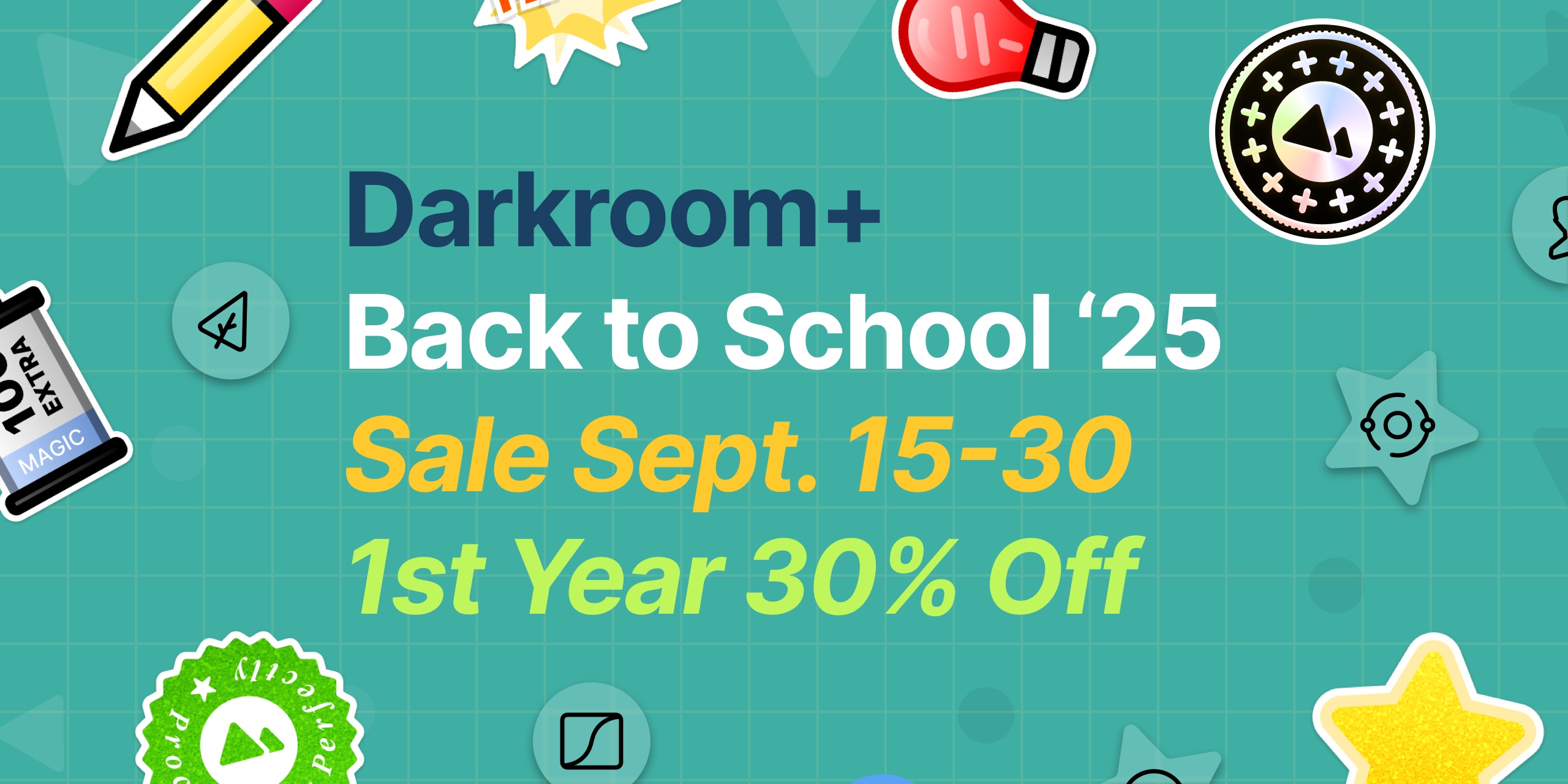 Kick Off the School Year with our Darkroom+ Sale
